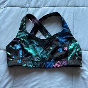 Lululemon Floral X Cross Back Sports Bra